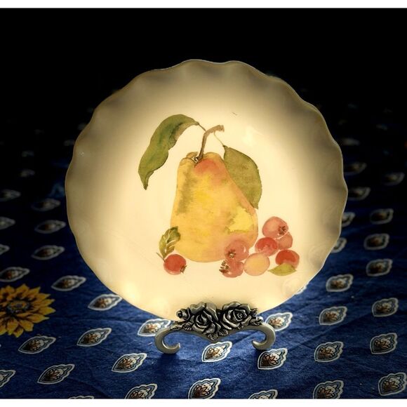 Crate & Barrel Harvest Fruit plate pear - Picture 3 of 5